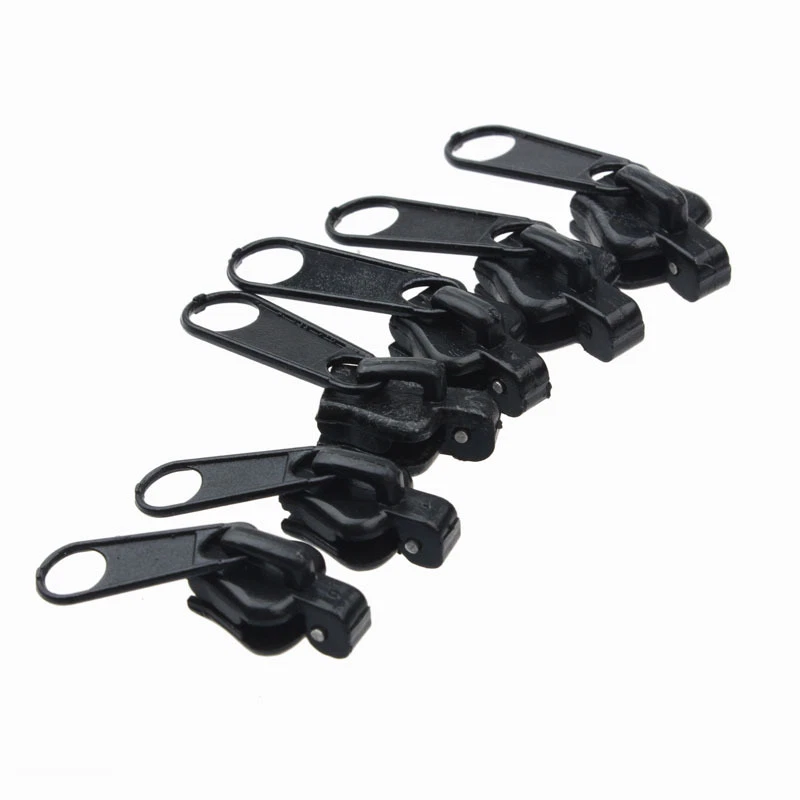 Zipper Slider Replacement 6-Pack Universal Snap-On Fix Jackets Bags Tents