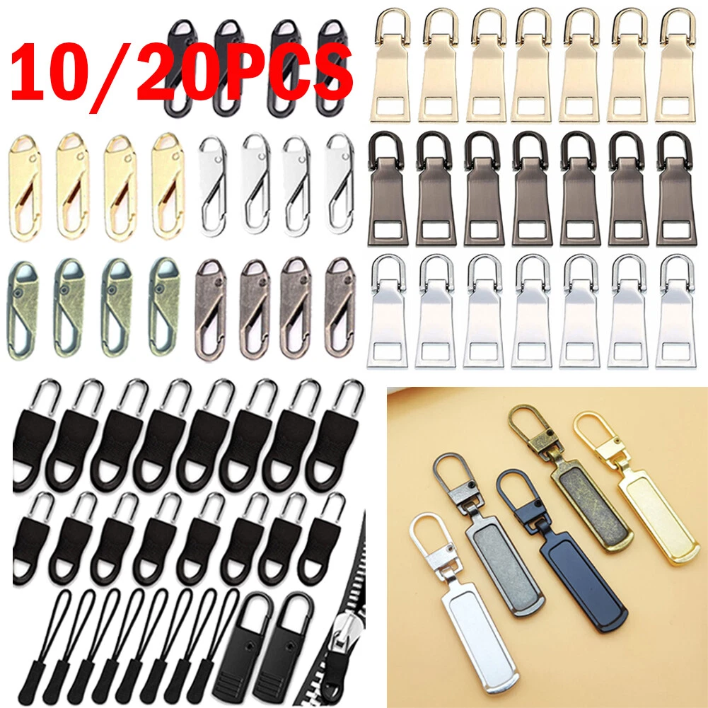 10-20PCS Replacement Molded Slider Fix Zipper Fixer Repair pull Bags Tab Kit #AL