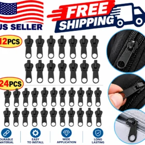 12 Pack Universal Quick Fix Zipper Repair Kit Detachable Slider Replacement