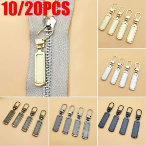 10/20PCS Replacement Molded Slider Fix Zipper Fixer Repair Pull Bags Tab Kits.