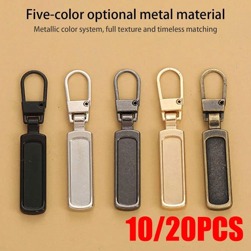 10/20PCS Replacement Molded Slider Fix Zipper Fixer Repair Pull Bags Tab Kit NEW