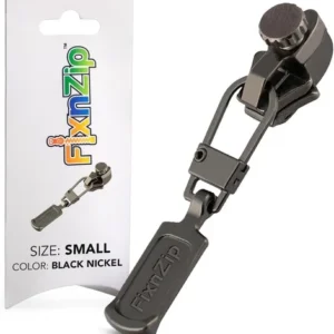 Universal No-Sew Zipper Slider Replacement Kit | Black Nickel for Garments