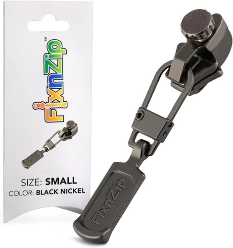 Universal No-Sew Zipper Slider Replacement Kit | Black Nickel for Garments
